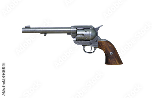 old west revolver isolated  photo