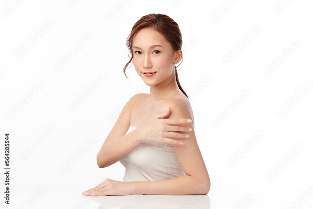 Beautiful young asian woman with clean fresh skin on white background, Face care, Facial treatment, Cosmetology, beauty and spa, Asian women portrait. Beautiful young asian woman with clean fresh skin on white background, Face care, Facial treatment, Cosmetology, beauty and spa, Asian women portrait.