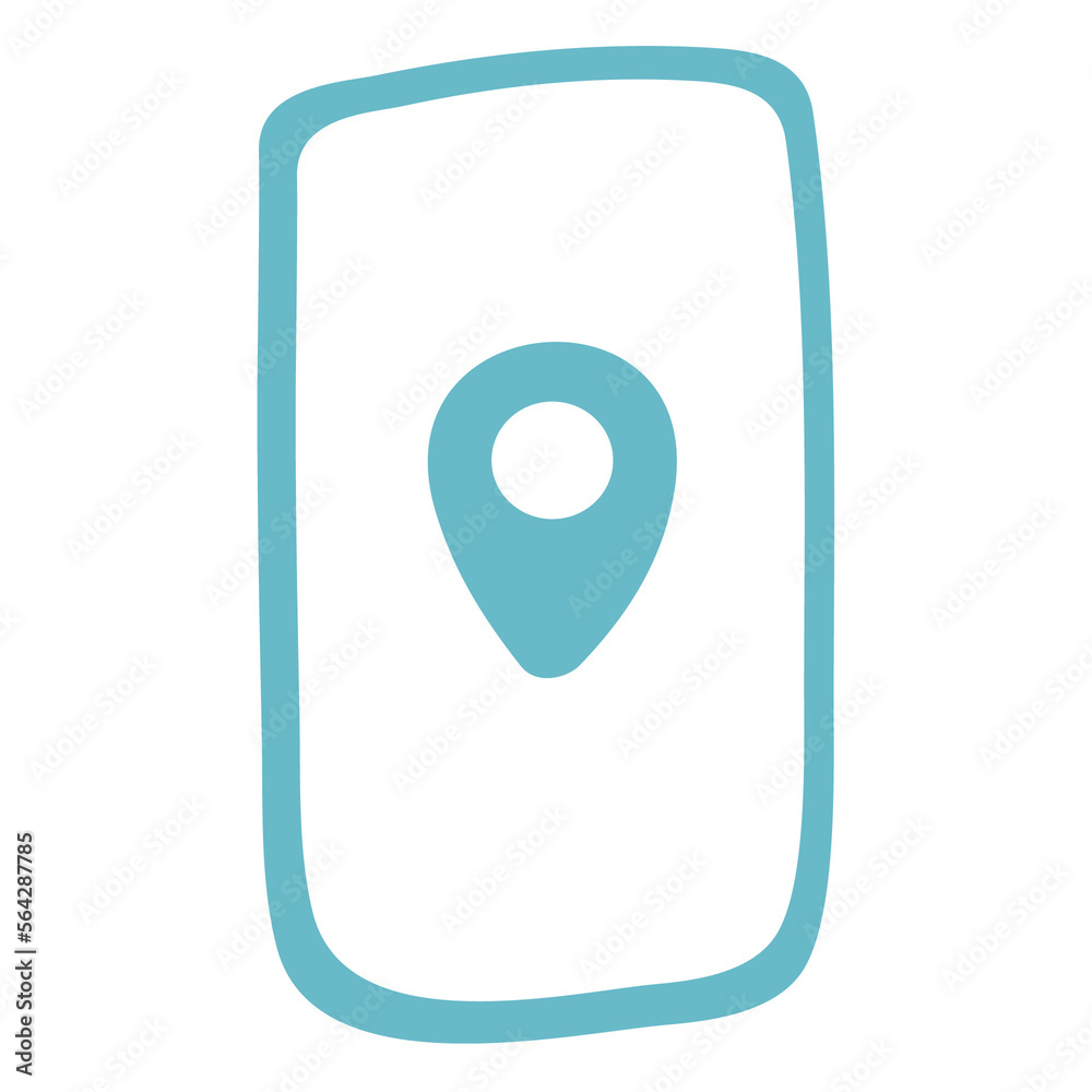 hand drawn pointer phone icon hand drawn pointer phone icon