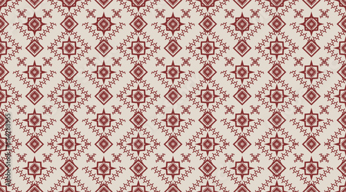 Fabric pattern, geometric shapes come together to form a pattern, which will have a seamless pattern