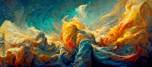 oil painting abstract style. with generative AI technology.