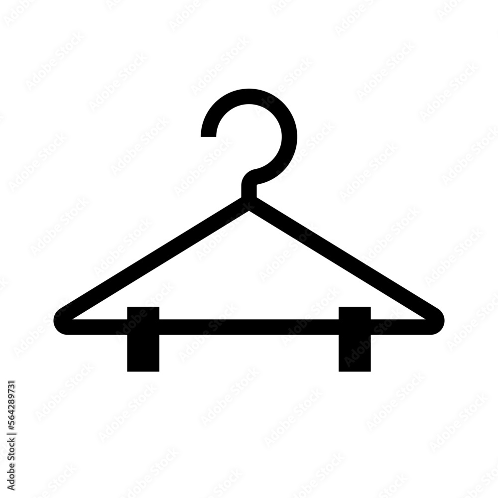 Hanger icon with clip. Clip hanger. Vector. Hanger icon with clip. Clip hanger. Vector.