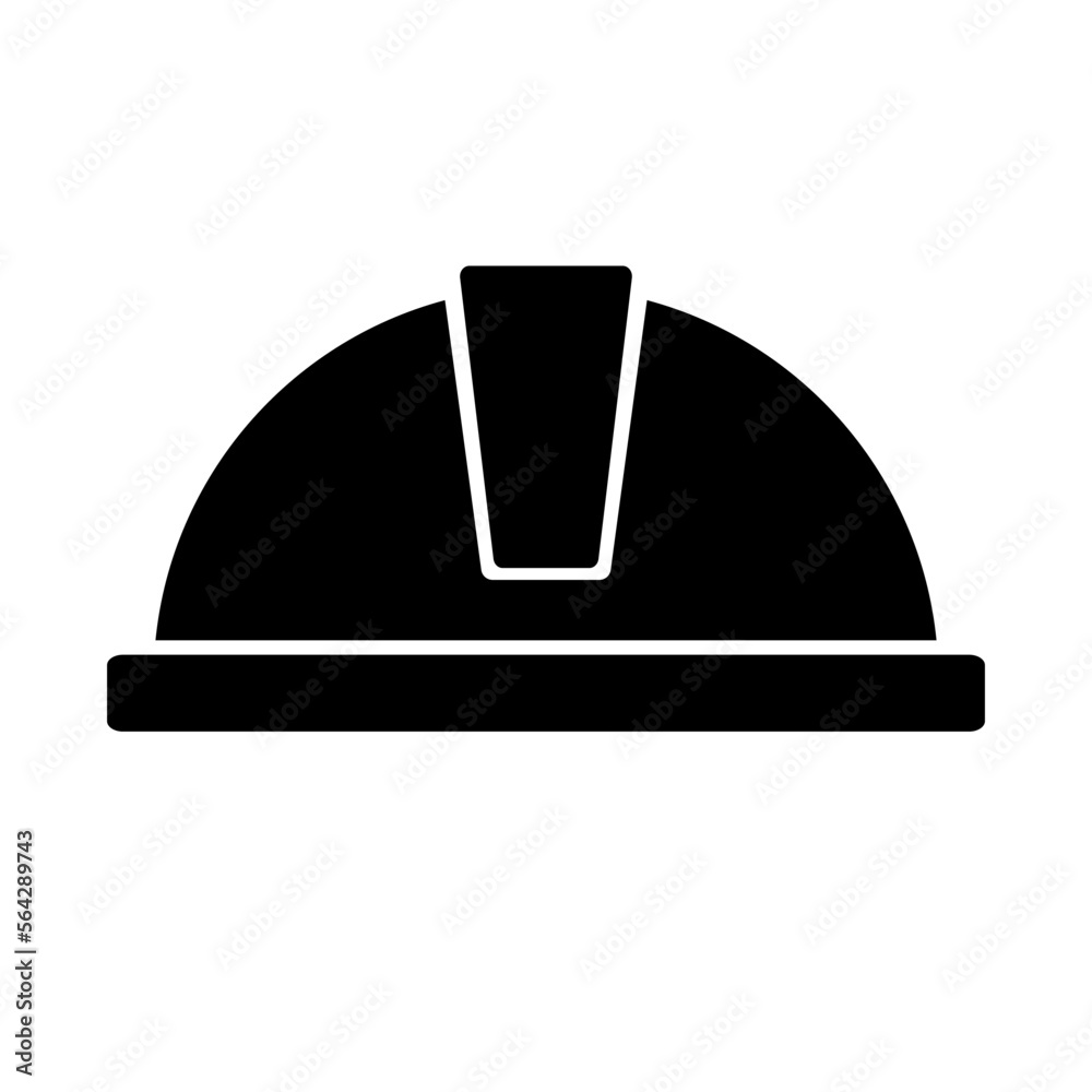 Helmet silhouette icon. Construction helmet. Vector. Helmet silhouette icon. Construction helmet. Vector.