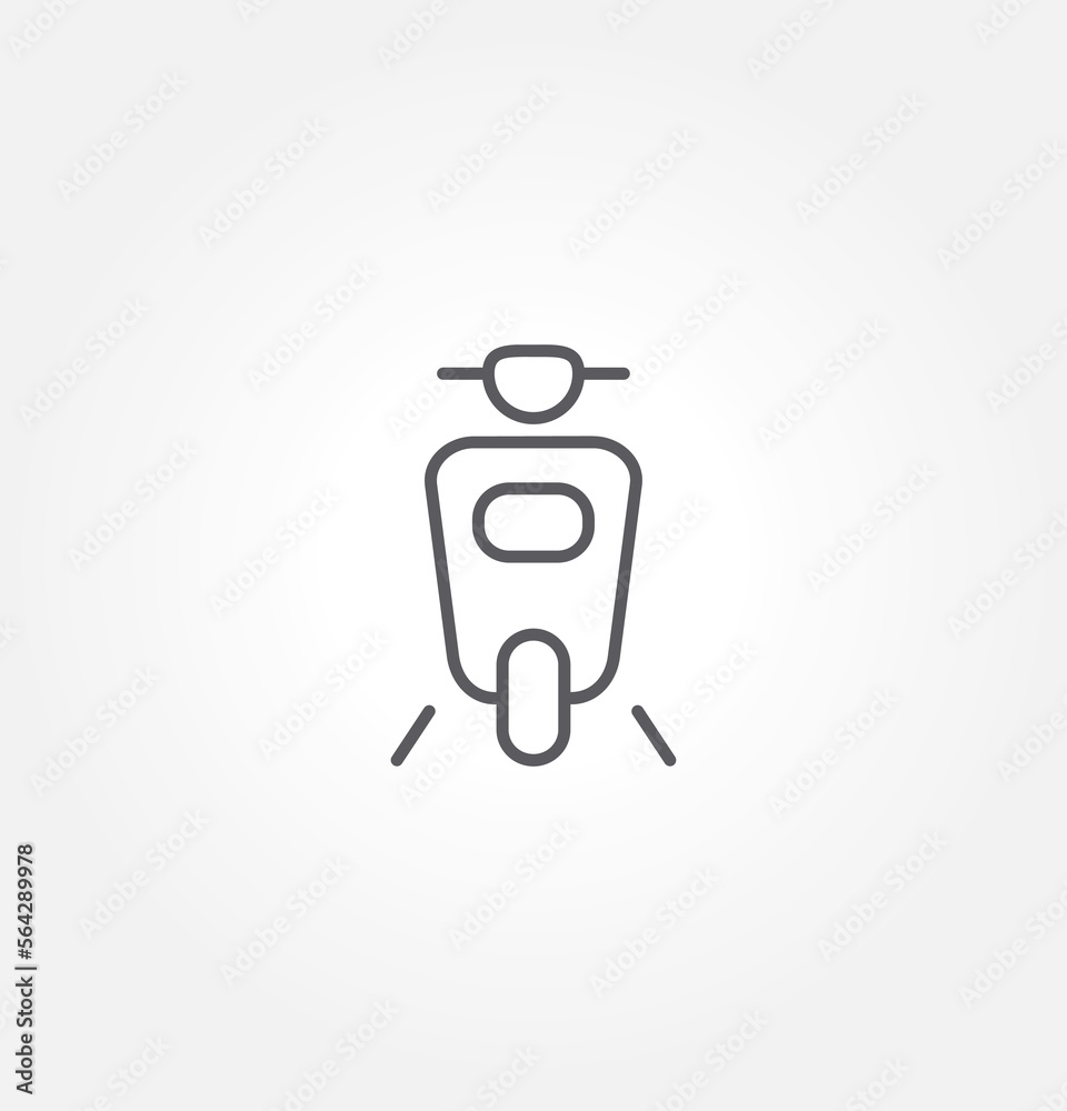 moped icon vector illustration logo template for many purpose. Isolated on white background. moped icon vector illustration logo template for many purpose. Isolated on white background.