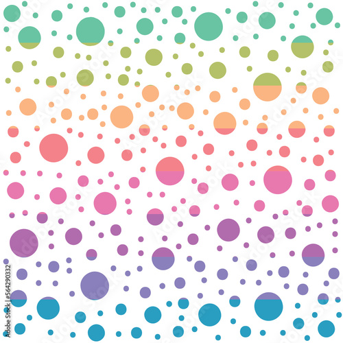 Vector rainbow circles pattern background. Perfect for fabric, scrapbooking, wallpaper projects