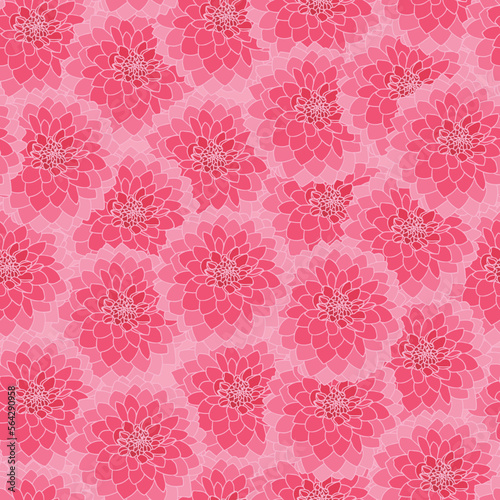 Vector chrysanthemum flowers pattern background. Perfect for fabric, scrapbooking, wallpaper projects