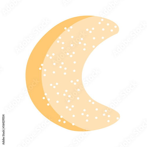 putri salju or snow white cookies with crescent shaped photo