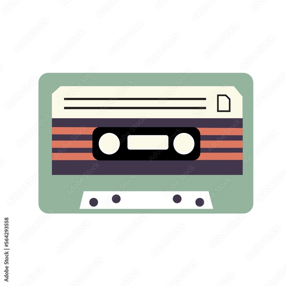 Naklejka premium retro music tape