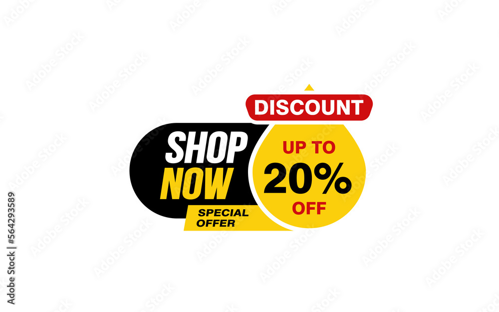 20 Percent SHOP NOW offer, clearance, promotion banner layout with sticker style.
20 Percent SHOP NOW offer, clearance, promotion banner layout with sticker style.