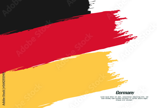 Germany flag brush concept. Flag of Germany grunge style banner background