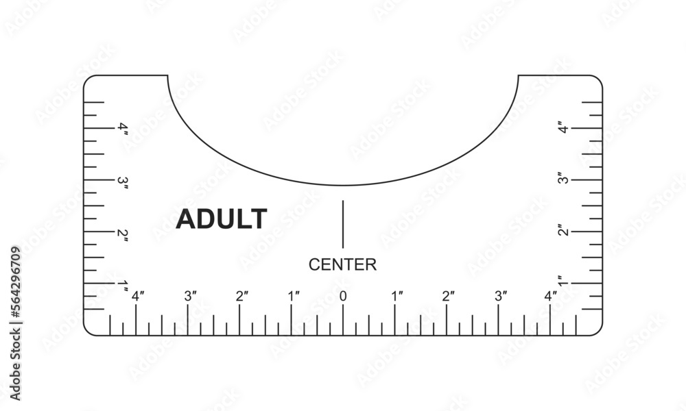 T shirt alignment guide. Adult size template. Ruler for centering ...