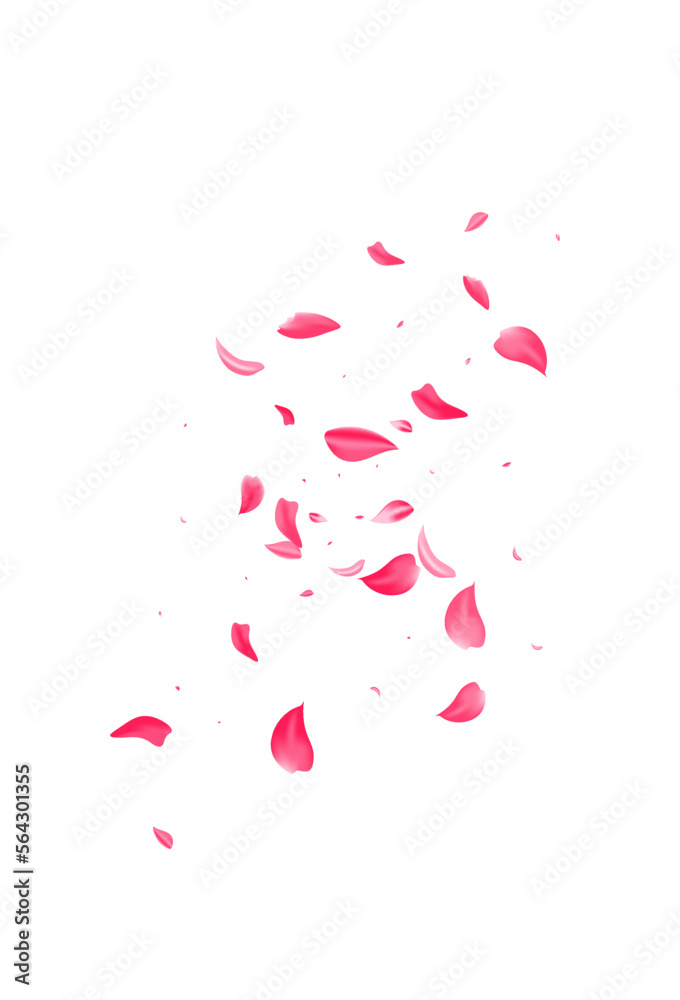 Red Floral Summer Vector White Background. Japan Red Floral Summer Vector White Background. Japan