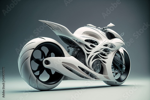 Future Motorcycle design isolated. Modern look. Generative AI