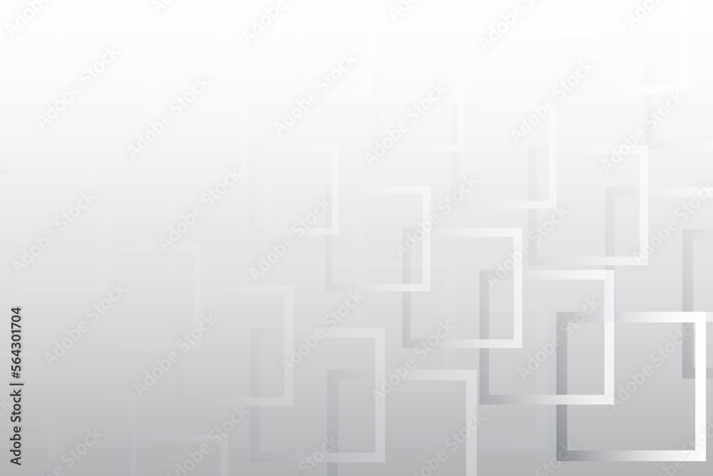 Abstract  white and gray color, modern design background with geometric rectangle shape. Vector illustration.