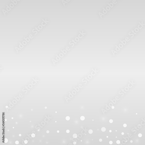 Silver Snow Vector Grey Background. Sky Snowfall