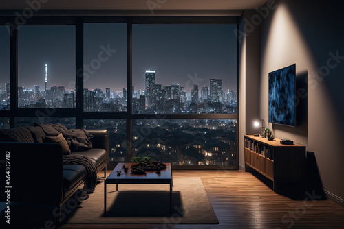 タワーマンションの一室、Generative AI