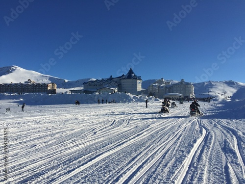 ski resort in the mountains