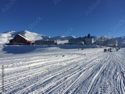 ski resort in the mountains