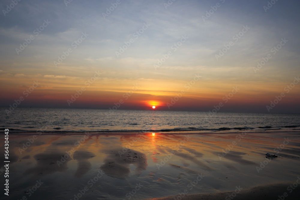 sunset on the beach 