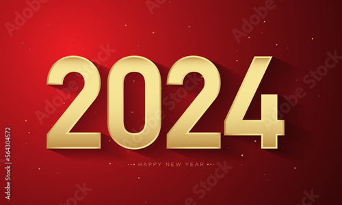 2024 Happy New Year Background Design.