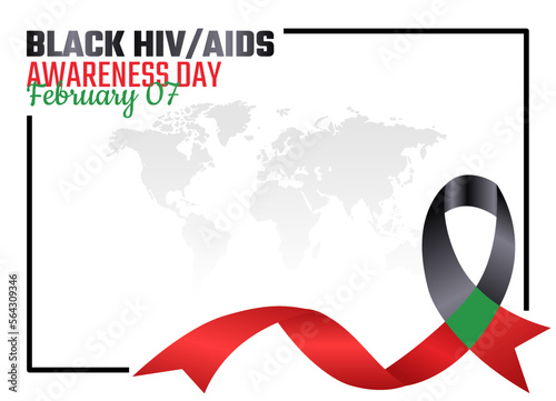 vector graphic of black HIV AIDS awareness day good for national black HIV AIDS awareness day celebration. flat design. flyer design.flat illustration.