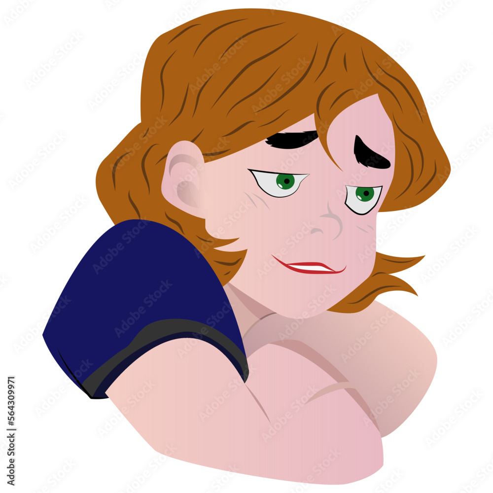 illustrated icon girl expresses different emotions illustrated icon girl expresses different emotions