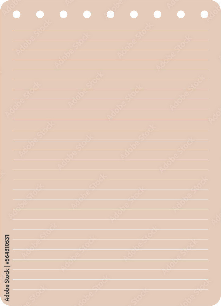 Lined Paper Sheet Design Element Vector Lined Paper Sheet Design Element Vector