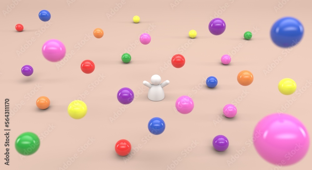 character with lgbt flag and colors (3d illustration) character with lgbt flag and colors (3d illustration)