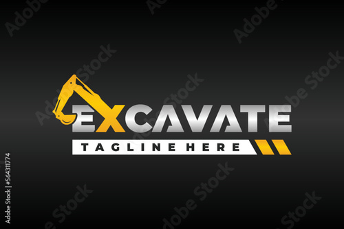 excavator text logo
