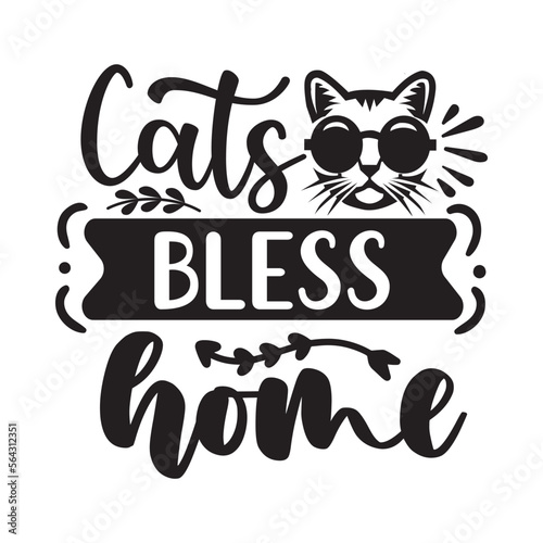 cats bless home svg
