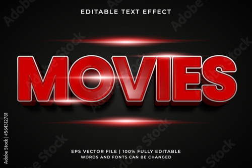 Movie cinema editable text effect