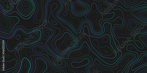 Contour lines. Futuristic seamless design. Actual topography map. Valuable tileable isolines pattern. Vector illustration.