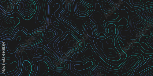 Contour lines. Futuristic seamless design. Actual topography map. Valuable tileable isolines pattern. Vector illustration.