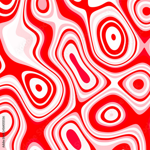 Red Swirl Retro Abstract Pattern Design