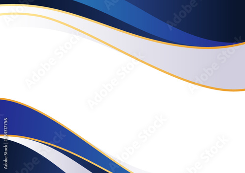 Modern blue and gold shape background