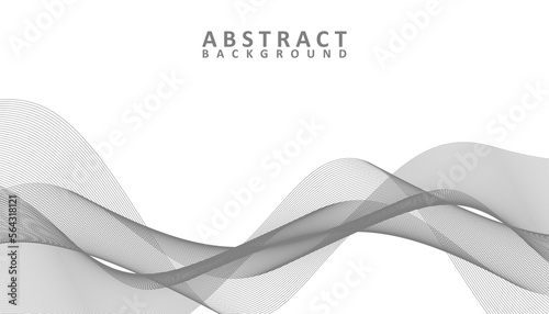 Abstract grey and white waves background