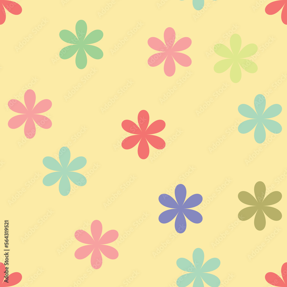 Seamless pattern with floral elements Seamless pattern with floral elements