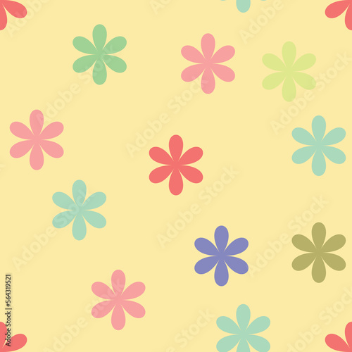 Seamless pattern with floral elements