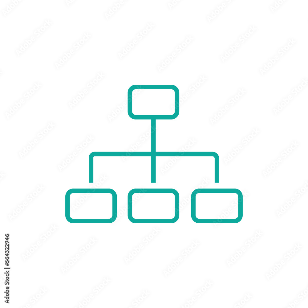 Business and commerce line icon. Organization diagram outline style for web and app. Vector illustration on a white background. Isolated EPS 10 Business and commerce line icon. Organization diagram outline style for web and app. Vector illustration on a white background. Isolated EPS 10