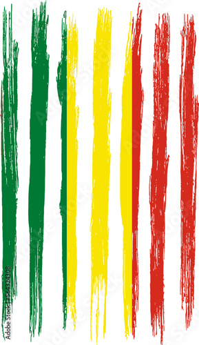 Bolivia flag with brush paint textured isolated  on png or transparent background