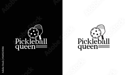 Pickleball Queen T shirt design, typography