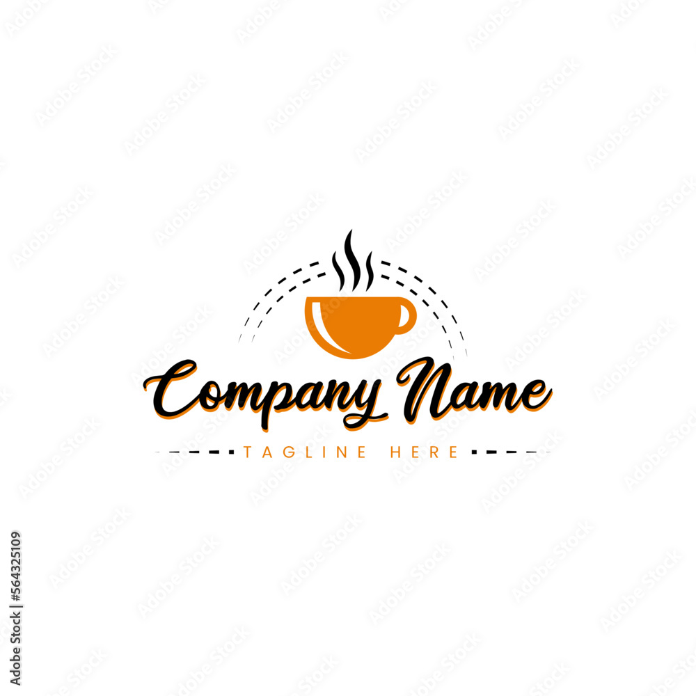 Coffee cup logo design isolated Coffee cup logo design isolated