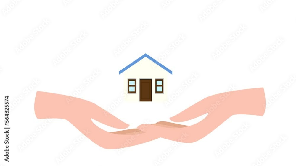 House insurance policy securing house with insurance animation House insurance policy securing house with insurance animation