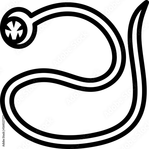 hookworm line style icon