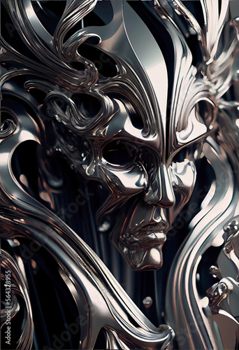 skull glampunk metal texture