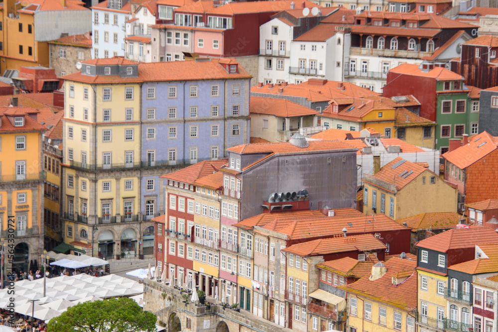 View and architecture of the beautiful town of Porto in Portugal