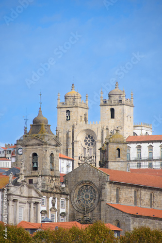 View and architecture of the beautiful town of Porto in Portugal