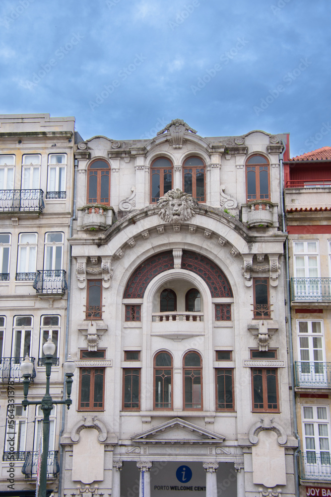 View and architecture of the beautiful town of Porto in Portugal
