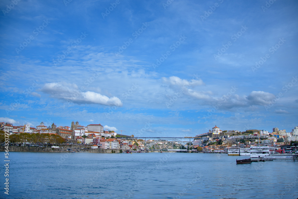 View and architecture of Porto and the douro river in Portugal