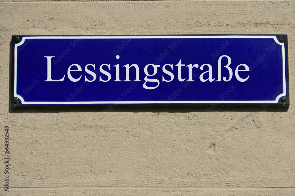 Emailleschild Lessingstraße